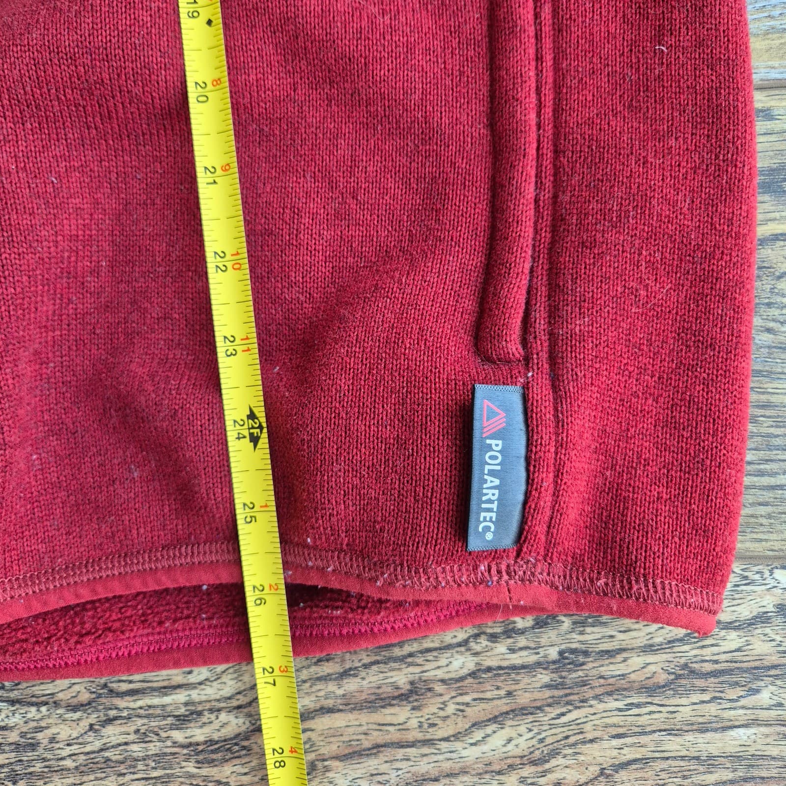 J.Crew Nordic Polartec Fleece 1/4 Zip Sweater Pullover Zip-Pocket Red Blue Men M - Thumbnail 18