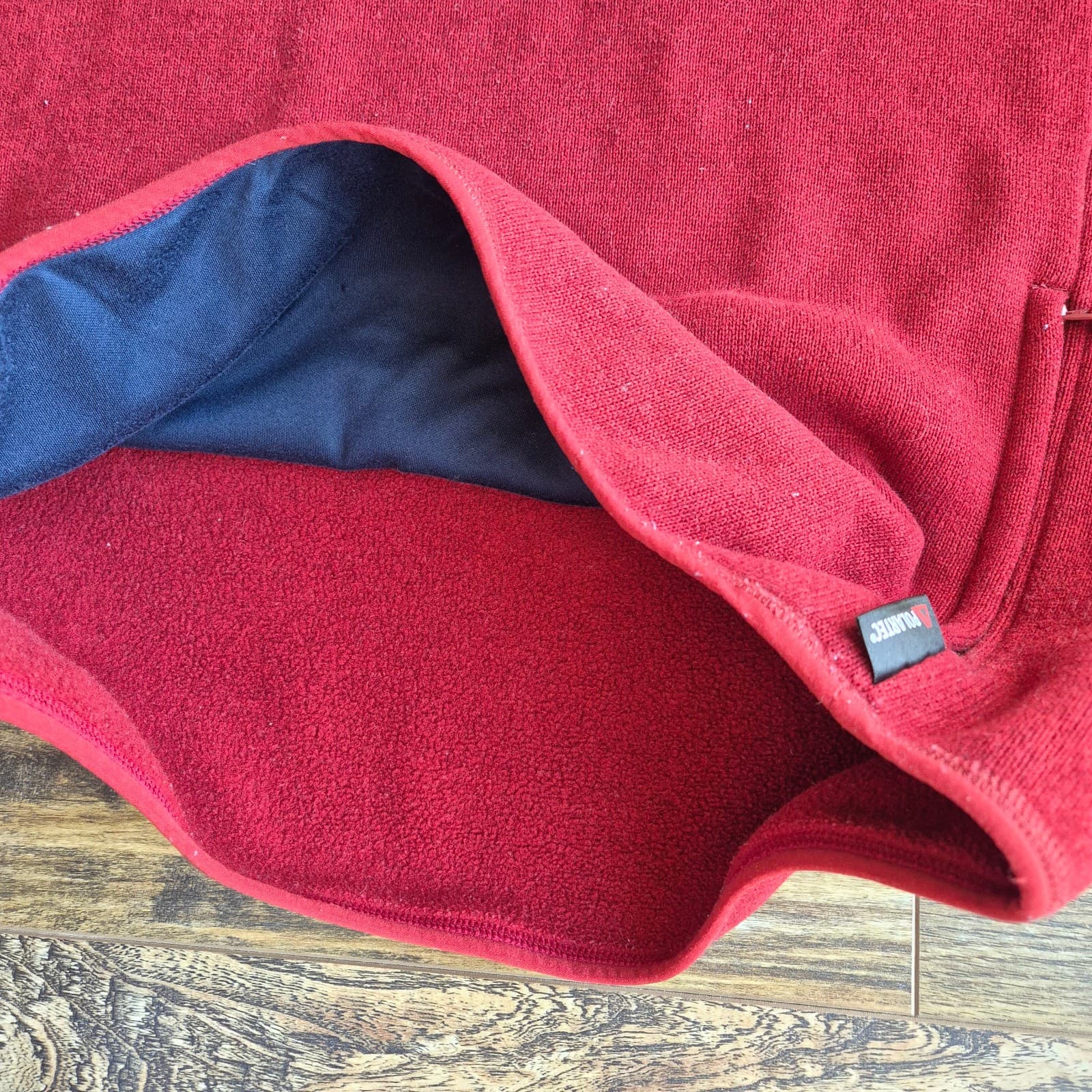 J.Crew Nordic Polartec Fleece 1/4 Zip Sweater Pullover Zip-Pocket Red Blue Men M - Thumbnail 11