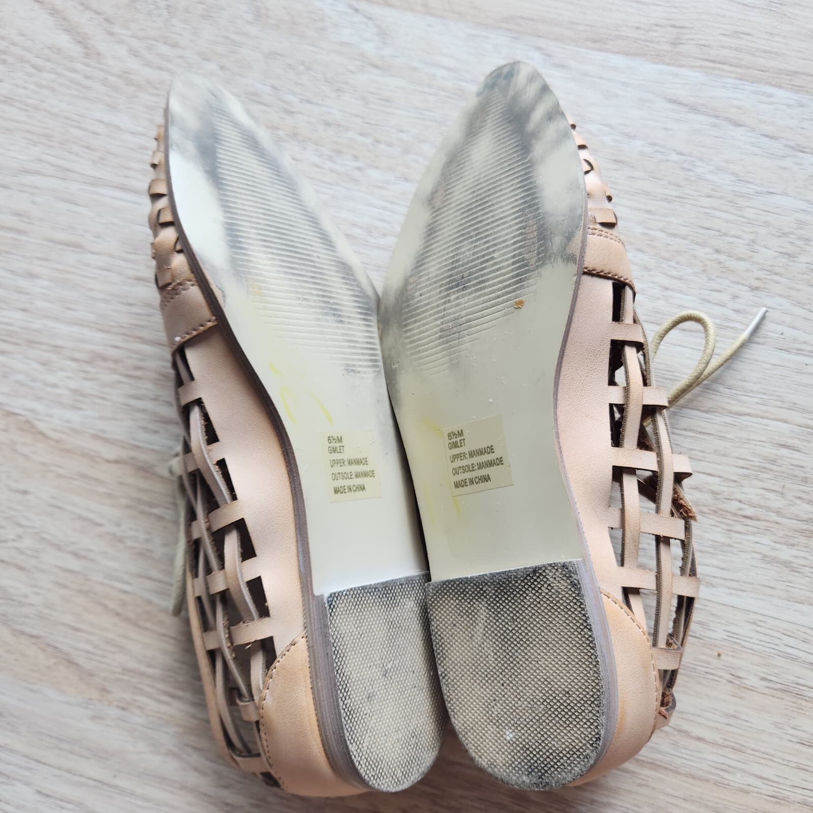 Coconuts By Matisse Gimlet Woven Boho Oxford Sandals Lace Beige Women's US6.5 - Thumbnail 8