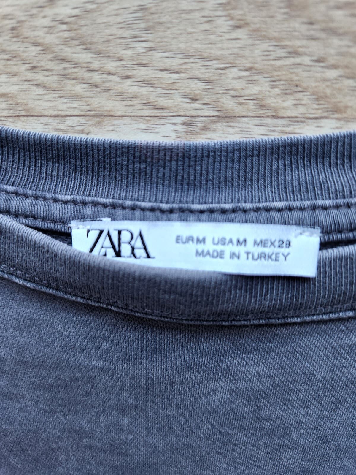 ZARA Drawstring Sweatshirt Pullover Long Sleeve Grey Women Sz.Meduim - Thumbnail 8