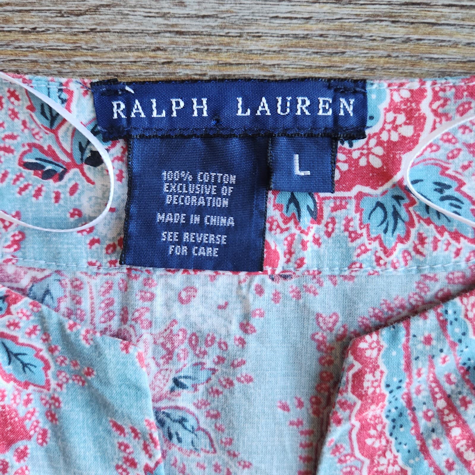 Ralph Lauren Blue Label Paisley Kaftan Kimono Beach Coverup Top Mini Dress Sz.L - Thumbnail 6
