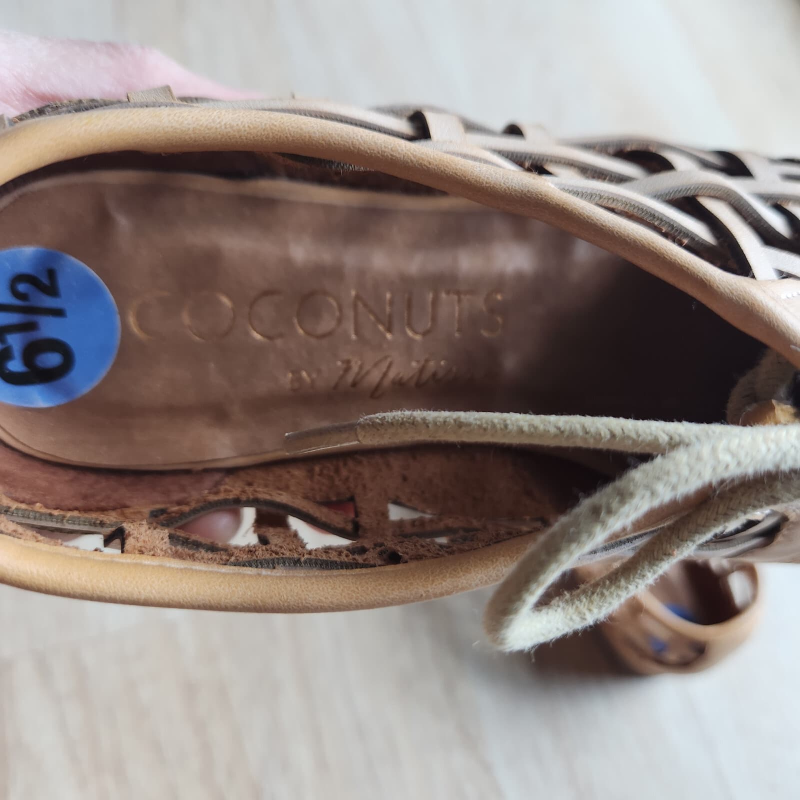 Coconuts By Matisse Gimlet Woven Boho Oxford Sandals Lace Beige Women's US6.5 - Thumbnail 12