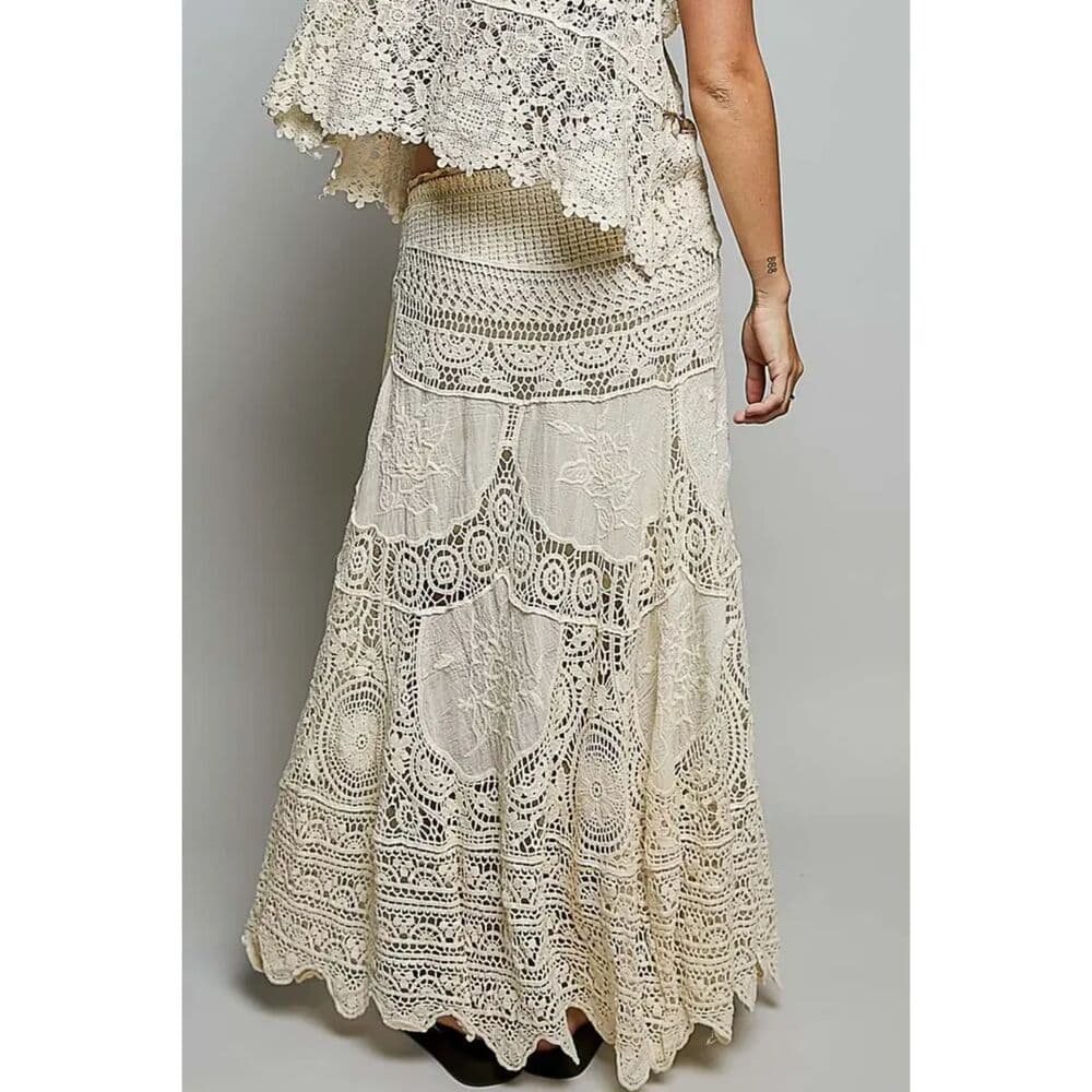 POL Crochet Patterns Embroidered Maxi Skirt - Thumbnail 5