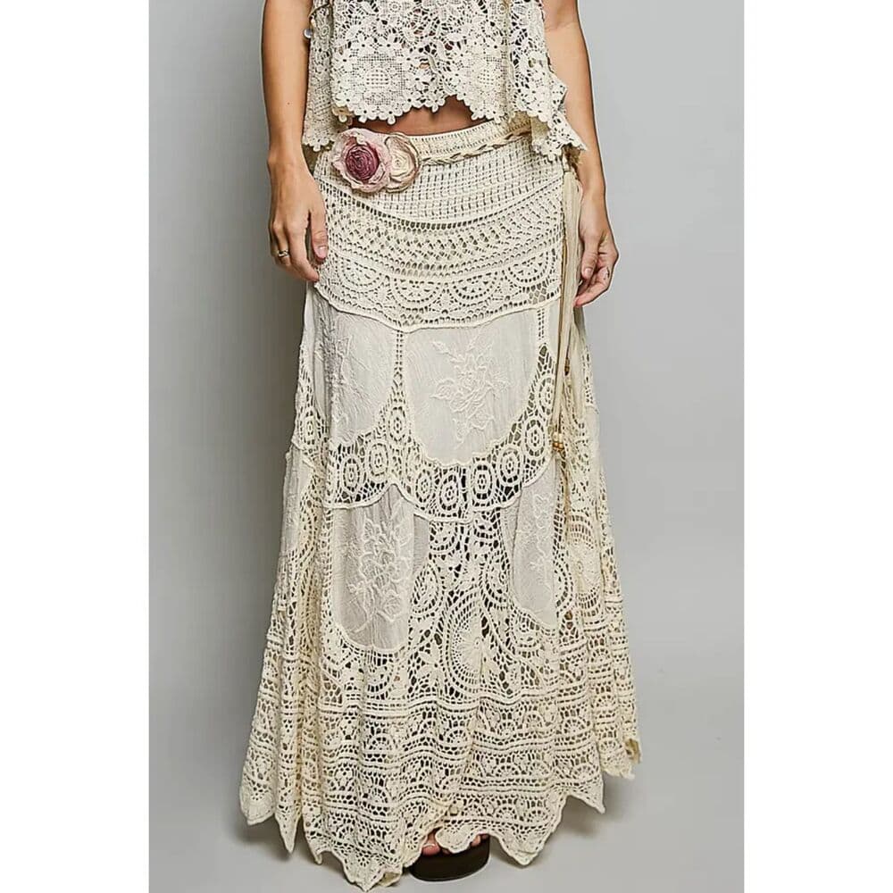 POL Crochet Patterns Embroidered Maxi Skirt - Thumbnail 2