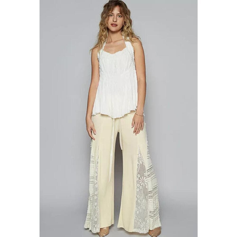 POL Backless Halter Sleeveless Top - White - Thumbnail 3