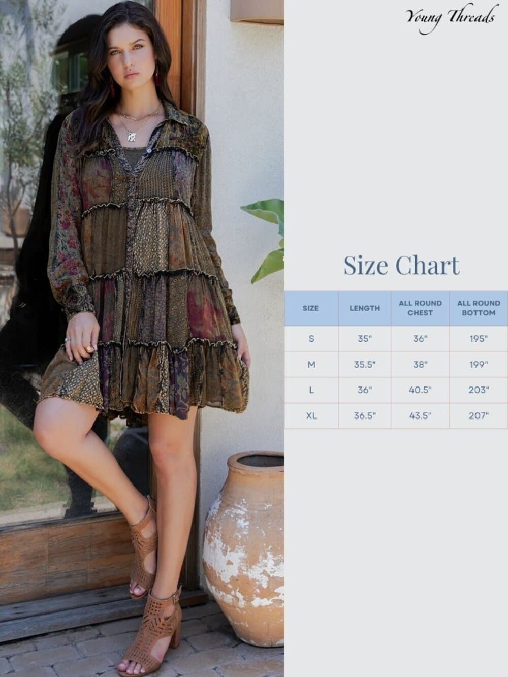 Artisan Embroidered Jhabla Shirt Dress in Mixed Motifs - Thumbnail 6