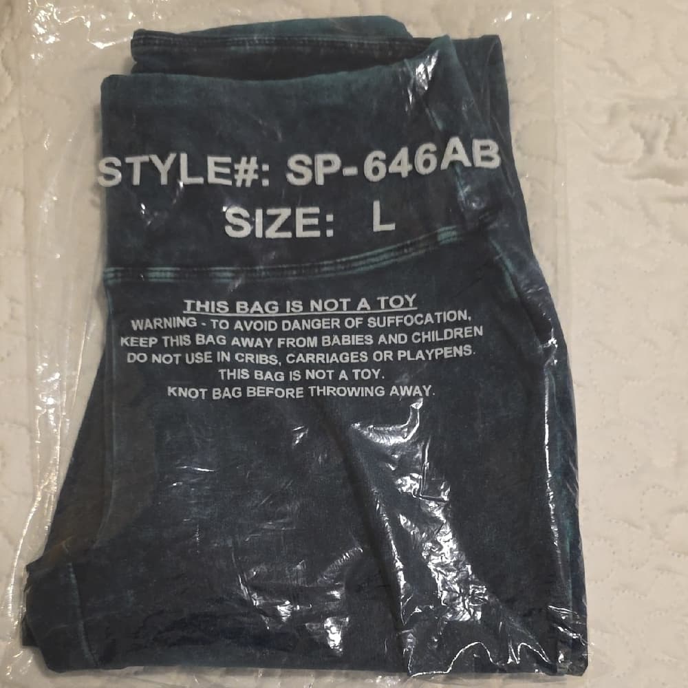 Zenana‎ Mineral Wash Wide Waistband Yoga Leggings - Thumbnail 4