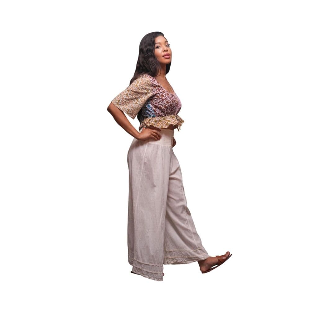 Vintage Boho Floral Crop Top - Thumbnail 3
