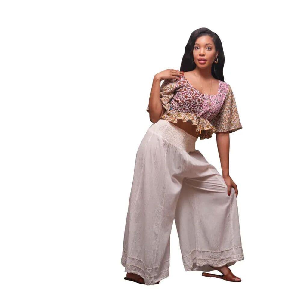 Vintage Boho Floral Crop Top