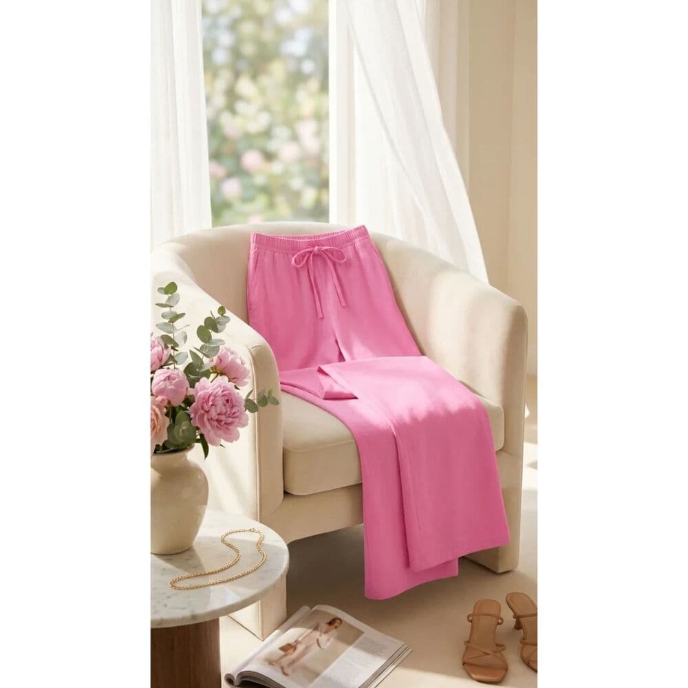Bubble Gum Wide Leg Lounge Pants - Thumbnail 5