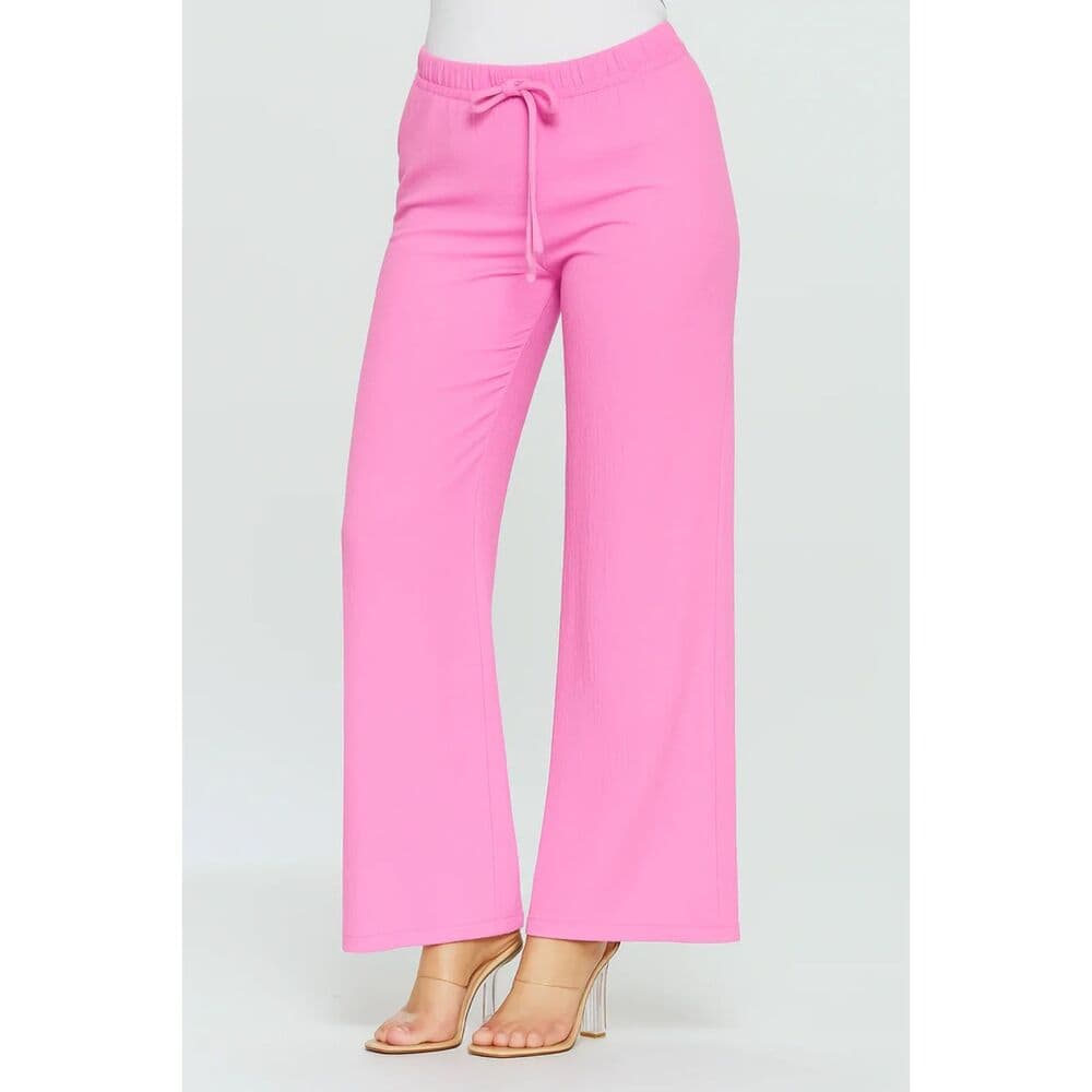 Bubble Gum Wide Leg Lounge Pants - Thumbnail 4