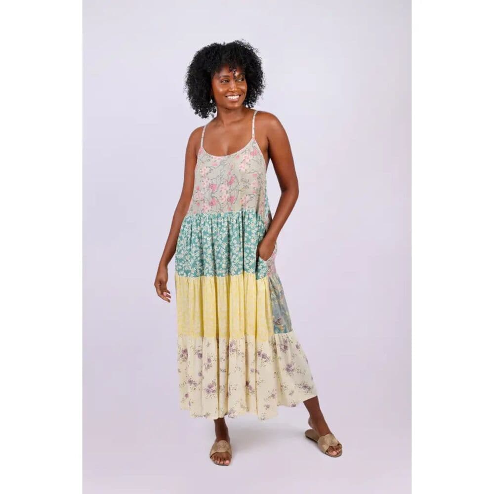 Spaghetti Strap Boho Summer Dress - Thumbnail 3