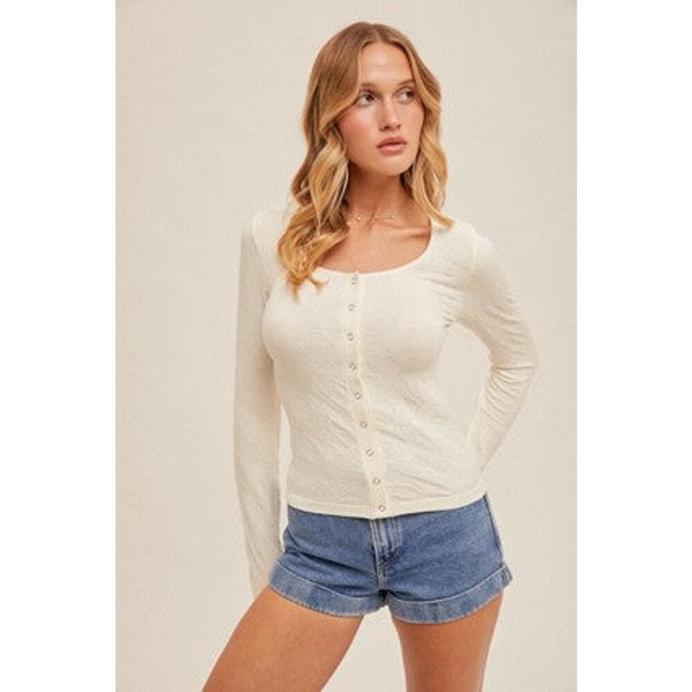 Floral Textured Jacquard Seamless Cardigan - Thumbnail 2