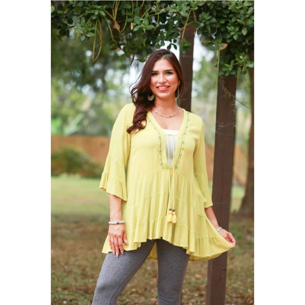 Summer Elegance Flared Tunic - Thumbnail 3