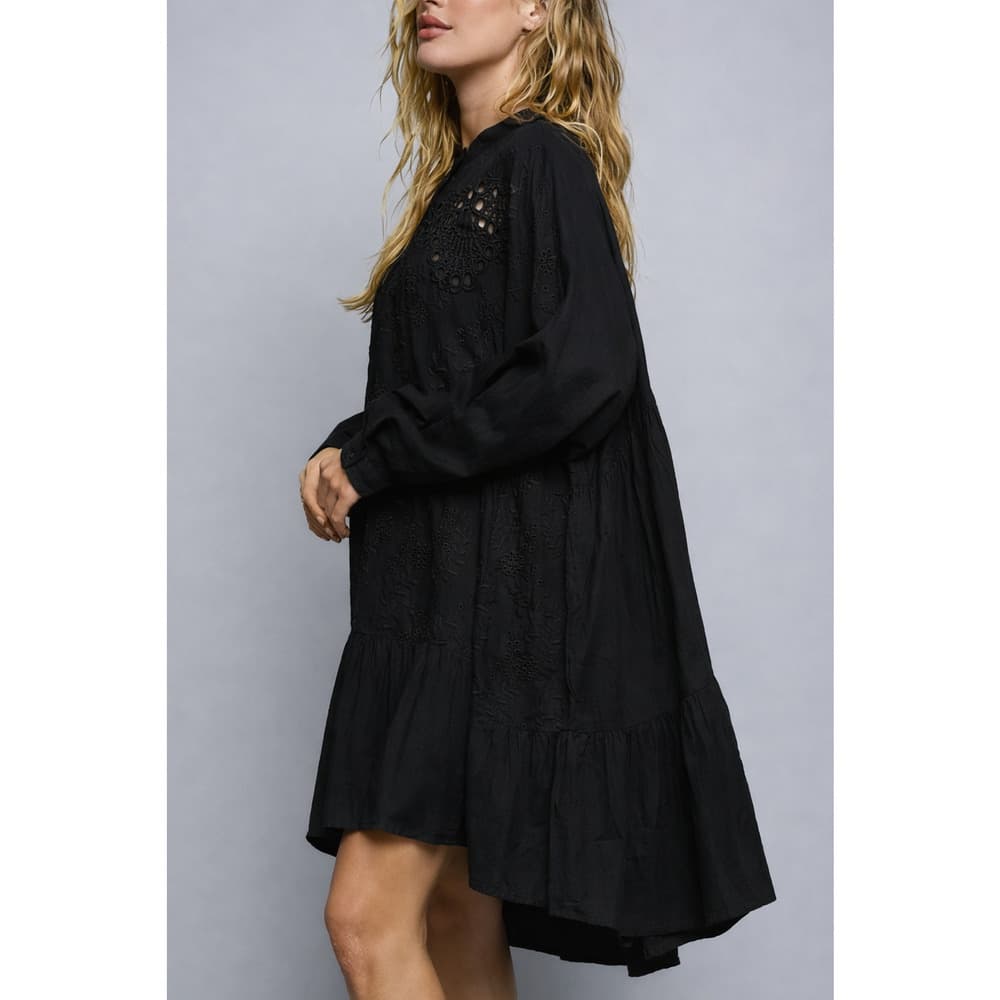 POL Eyelet and Embroidery Detail Dress - Thumbnail 3