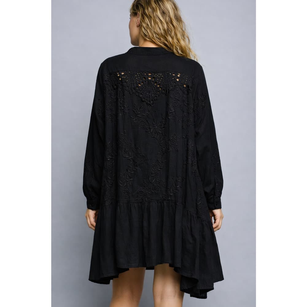 POL Eyelet and Embroidery Detail Dress - Thumbnail 2