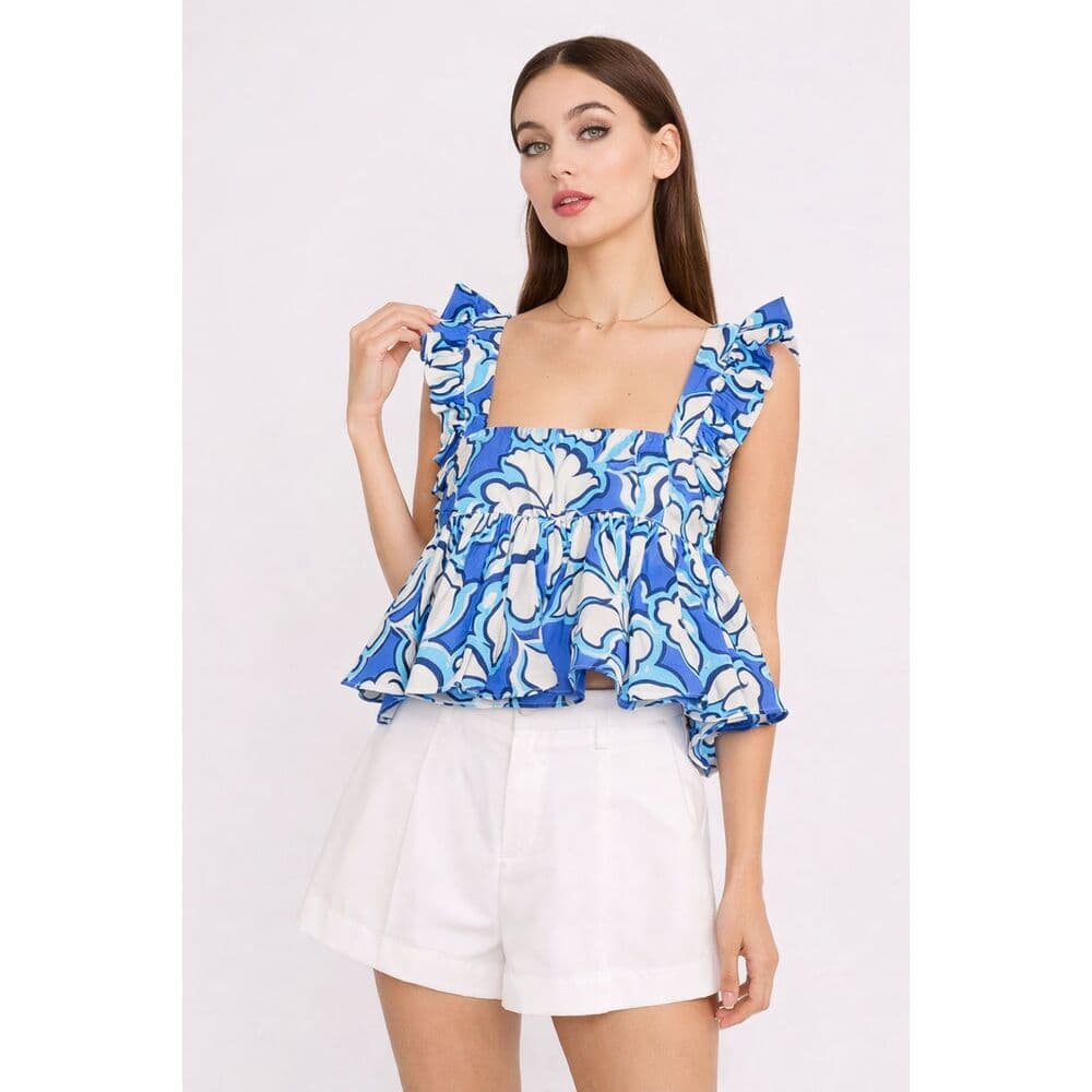 Azure Bloom Colette Top - Thumbnail 2