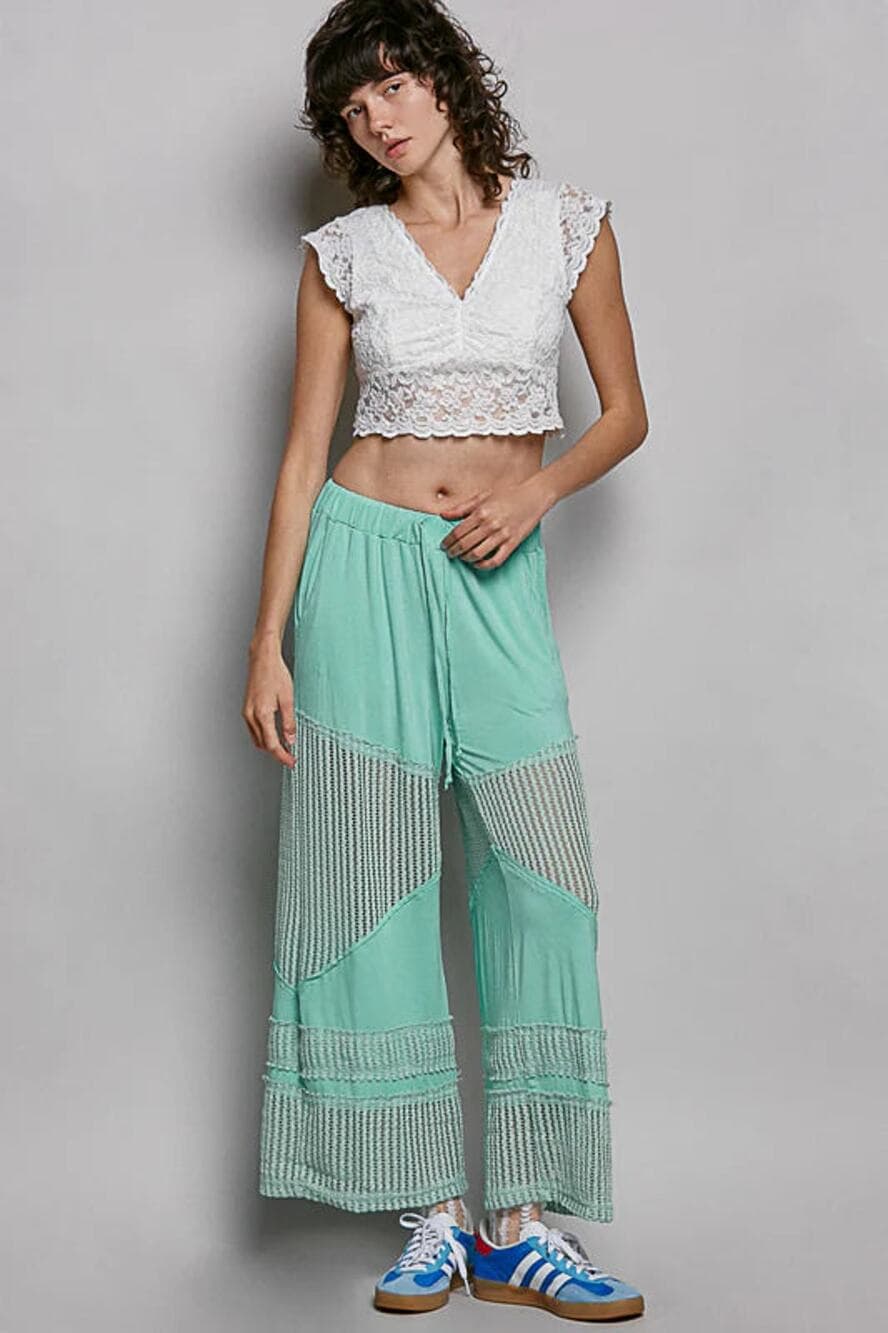 POL Luna Mesh Palooza Pants - Electric Blue
