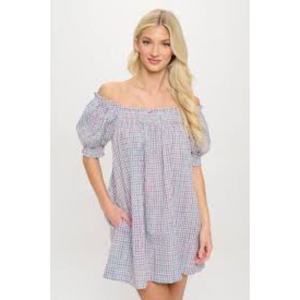 Agean Plaid Dress - Thumbnail 2