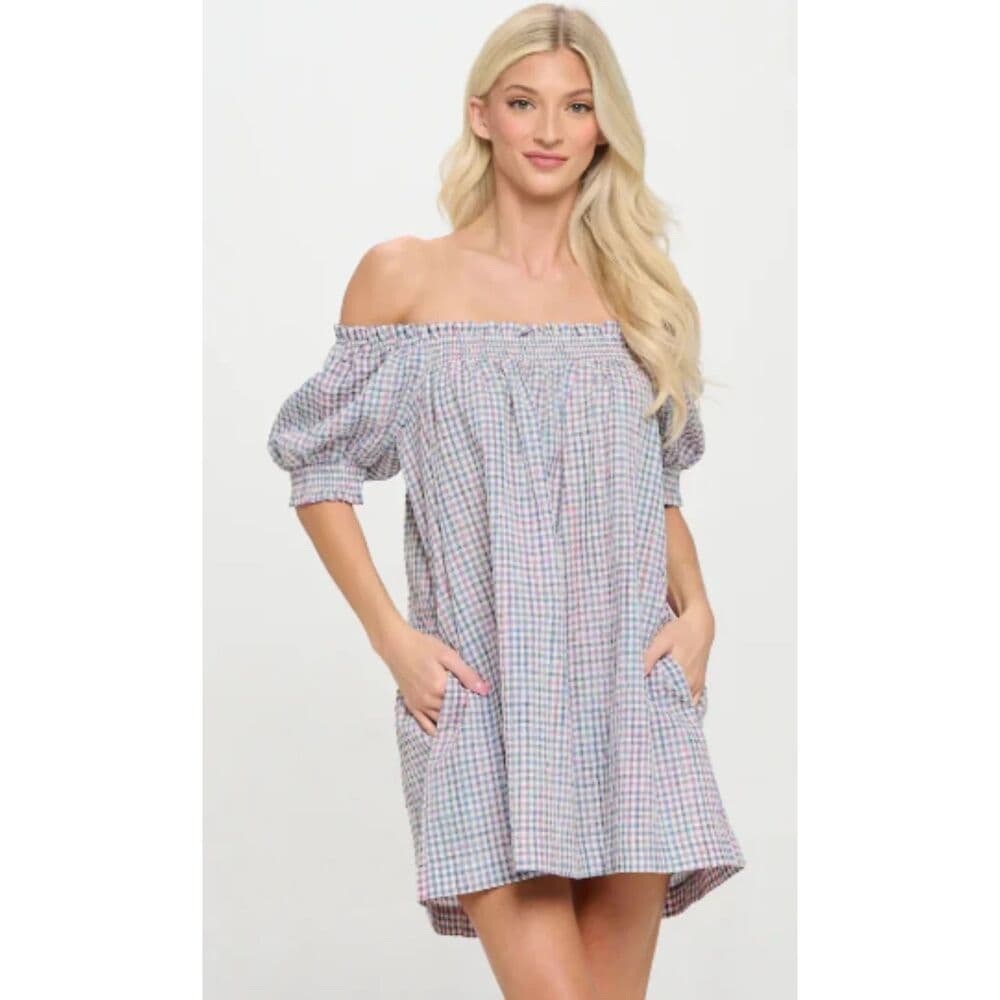 Agean Plaid Dress
