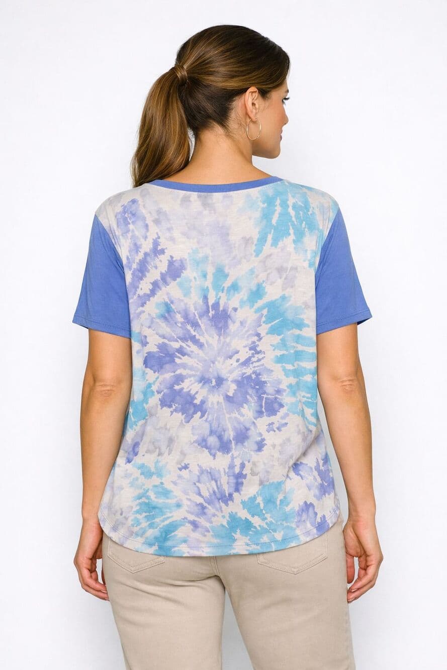 Tie-Dye Pocket Tee in Blue - Thumbnail 2