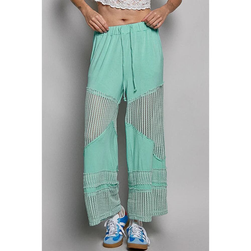 POL Luna Mesh Palooza Pants - Electric Blue - Thumbnail 3