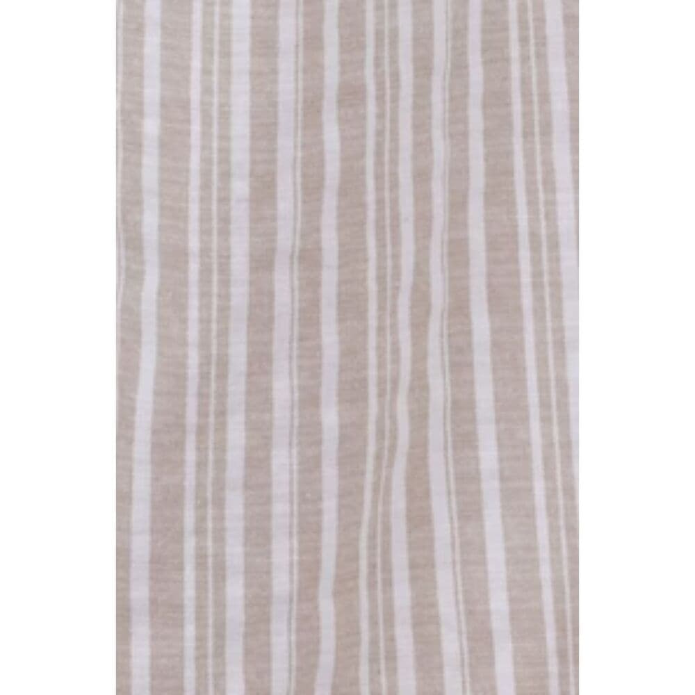 Smocked Waist Linen Wide Leg Pants for Women in Taupe - Thumbnail 4