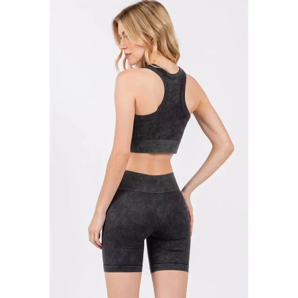 Seamless Racer Back Ribbed Tank - Thumbnail 2