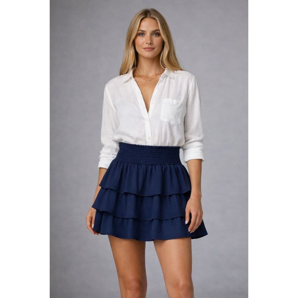 Midnight Blue Chloe Skirt - Thumbnail 3