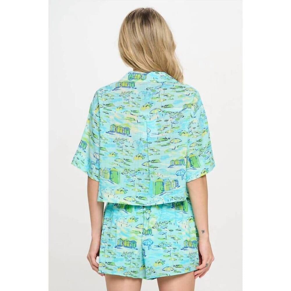 Shoreline Top in Blue - Thumbnail 2