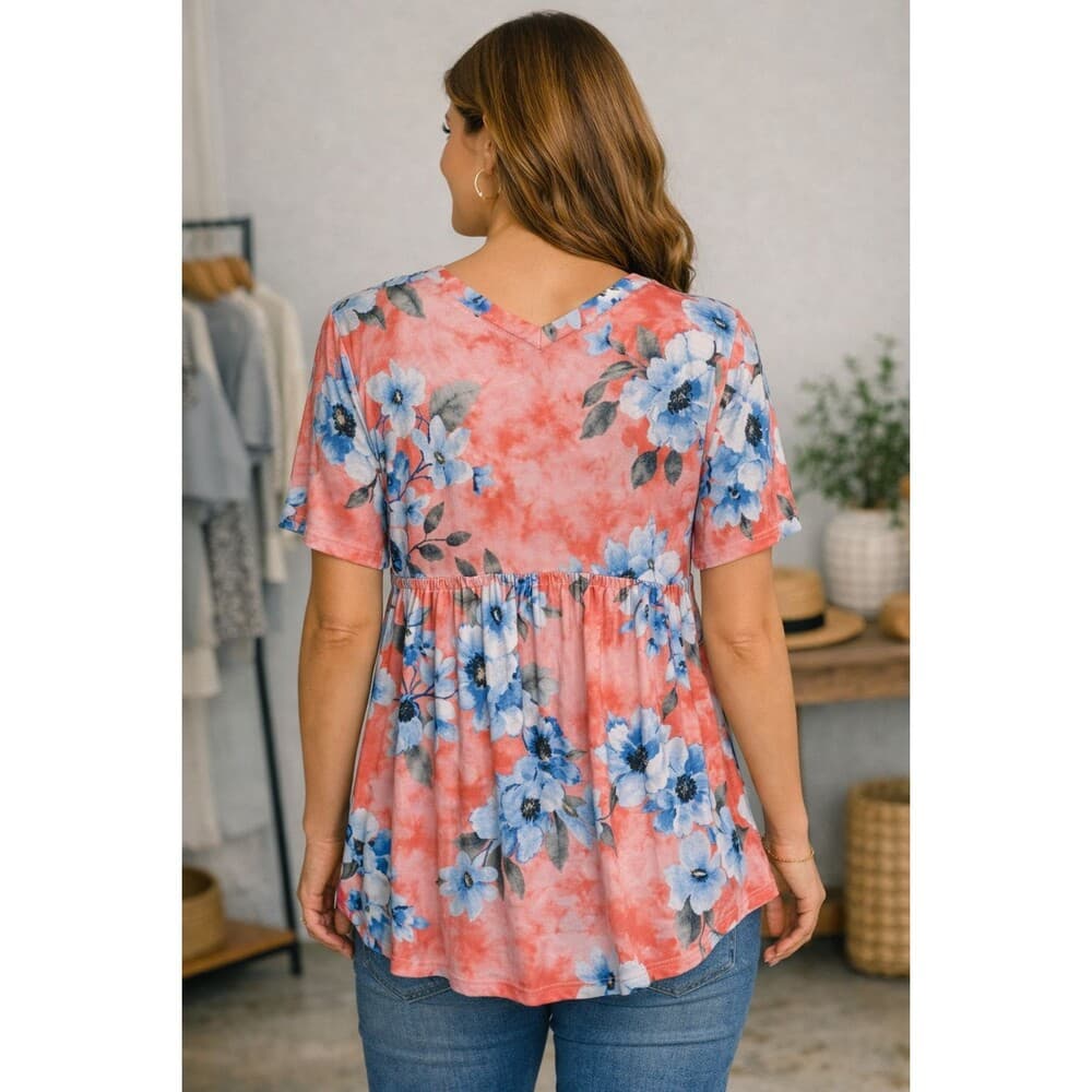 Flowy Floral Top - Thumbnail 2