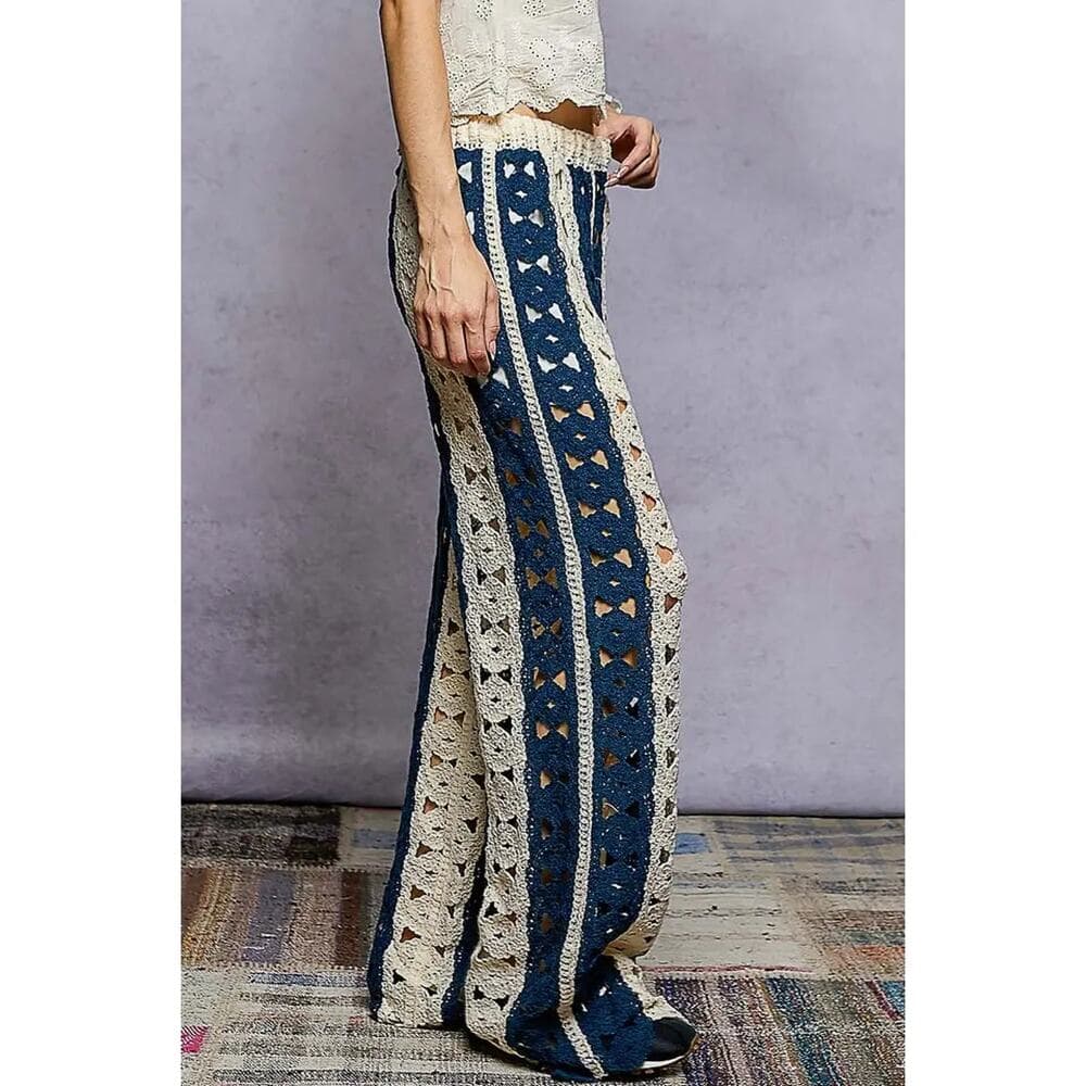 POL Stripe Crochet Pants - Thumbnail 3