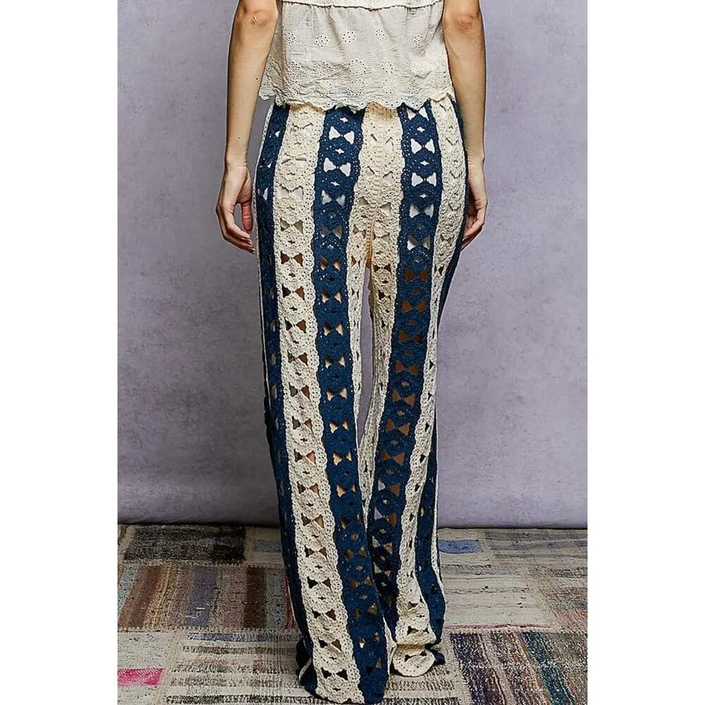 POL Stripe Crochet Pants - Thumbnail 2