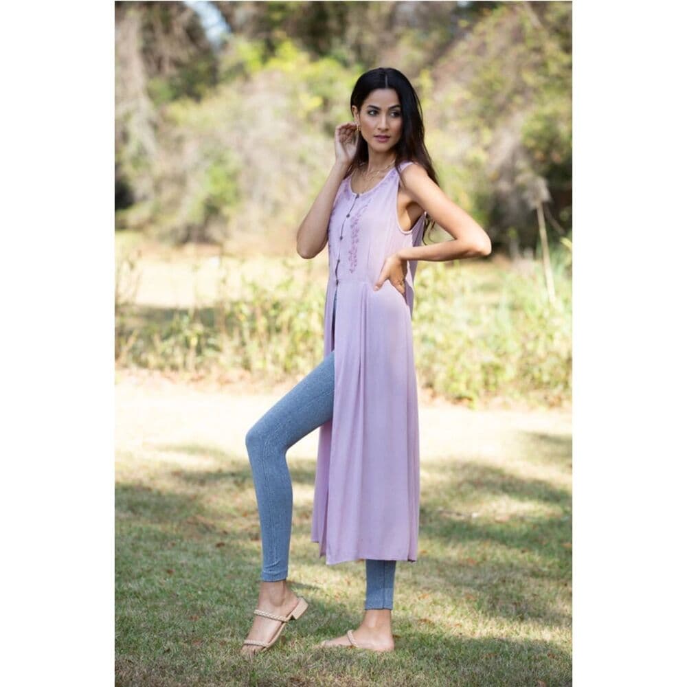 Embroidered Classy Duster - Thumbnail 2