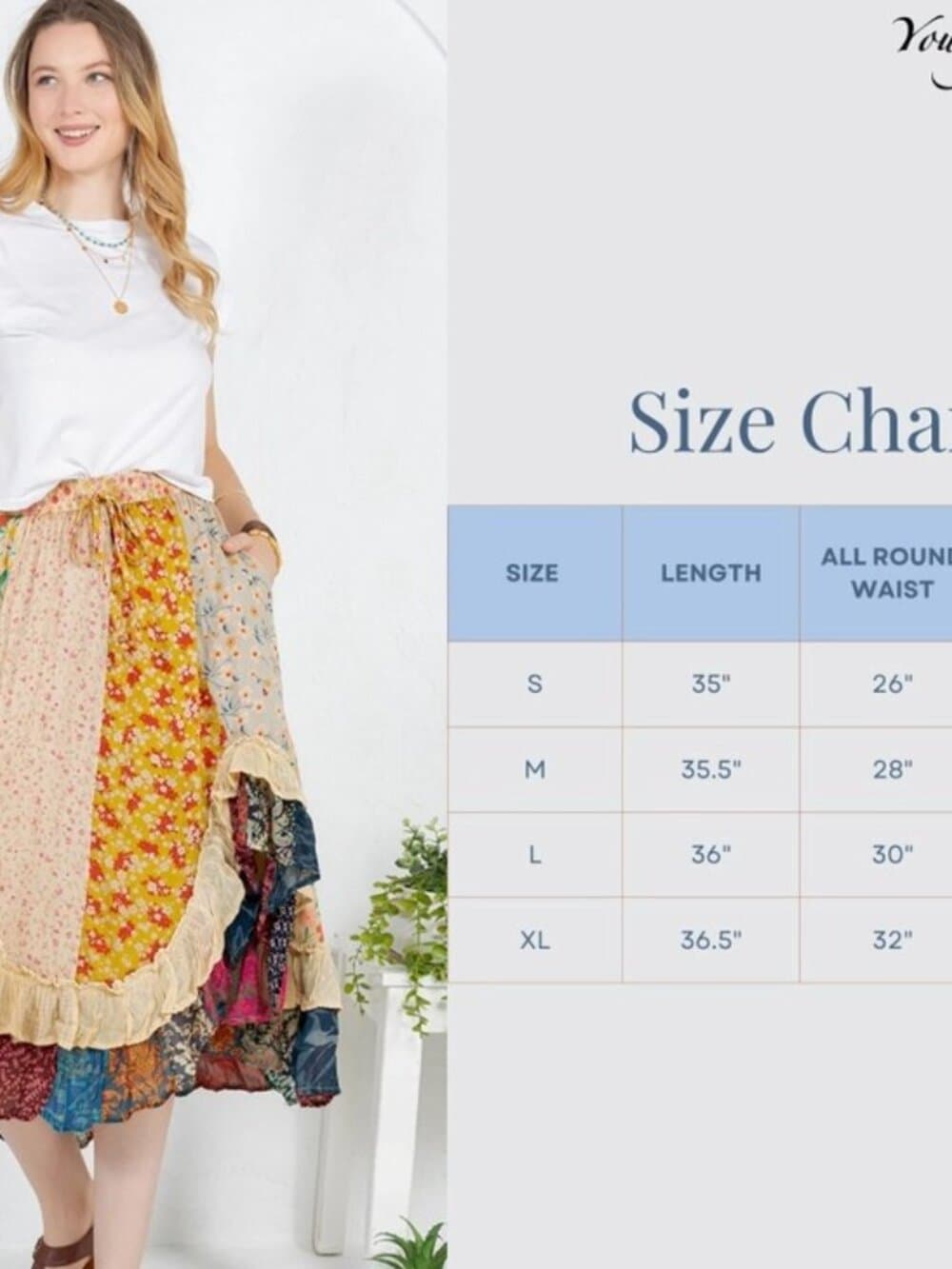 Bohoemia Mid-Length Skirt with Rayon Print - Thumbnail 6