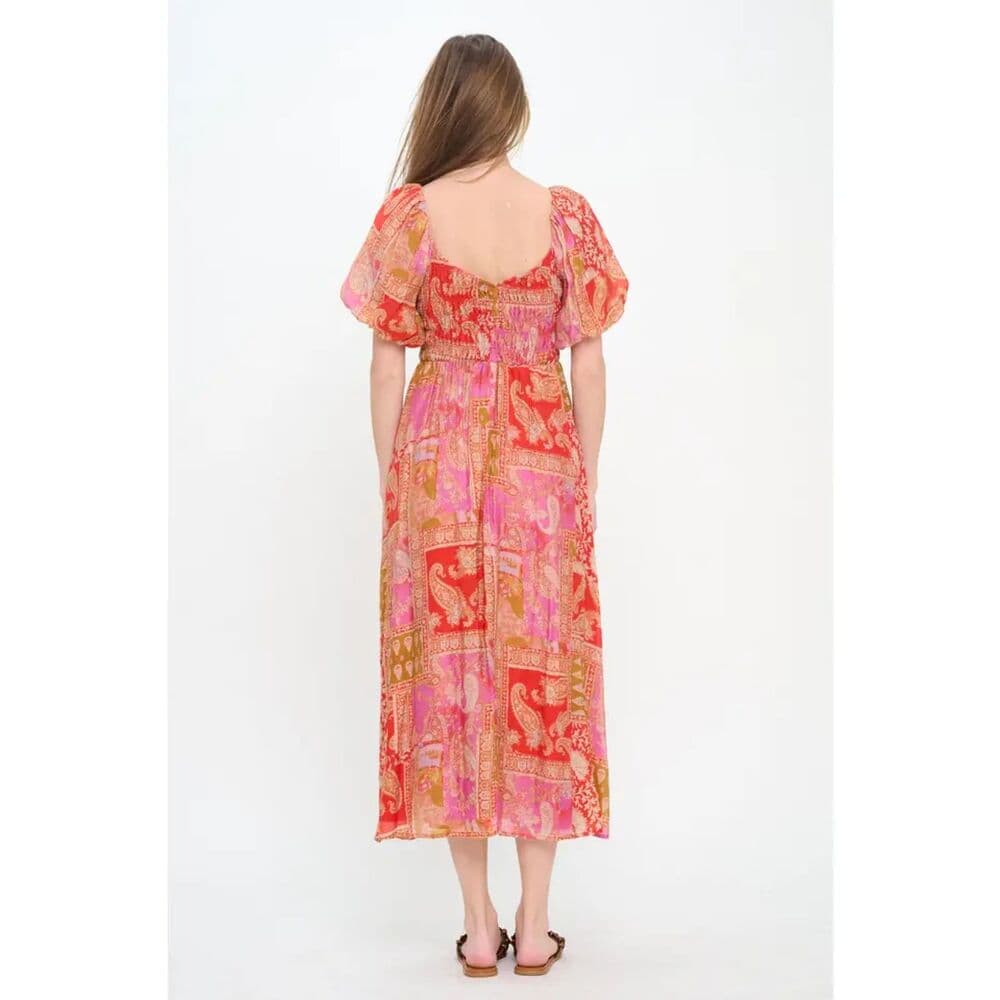 Mediterranean Majesty Silky Voile Maxi Dress - Thumbnail 3