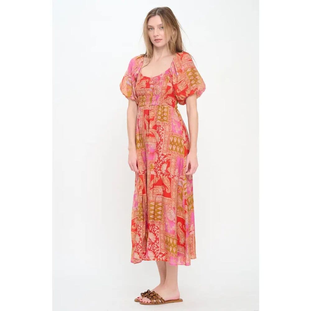 Mediterranean Majesty Silky Voile Maxi Dress - Thumbnail 4