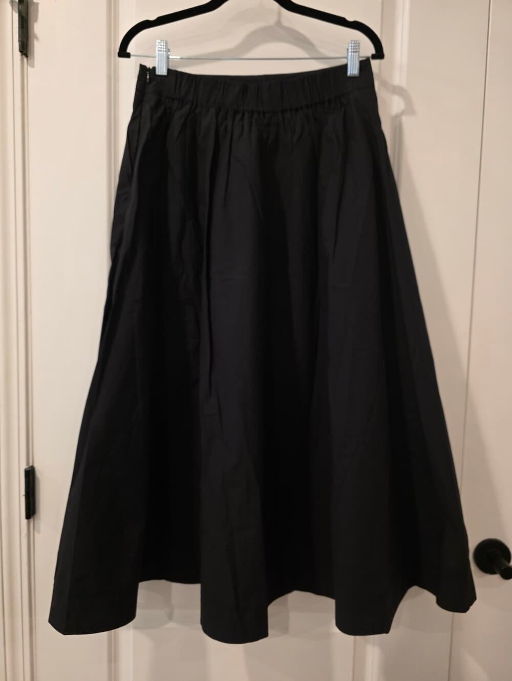 Poplin Midi Swing Skirt With Pockets - Thumbnail 5