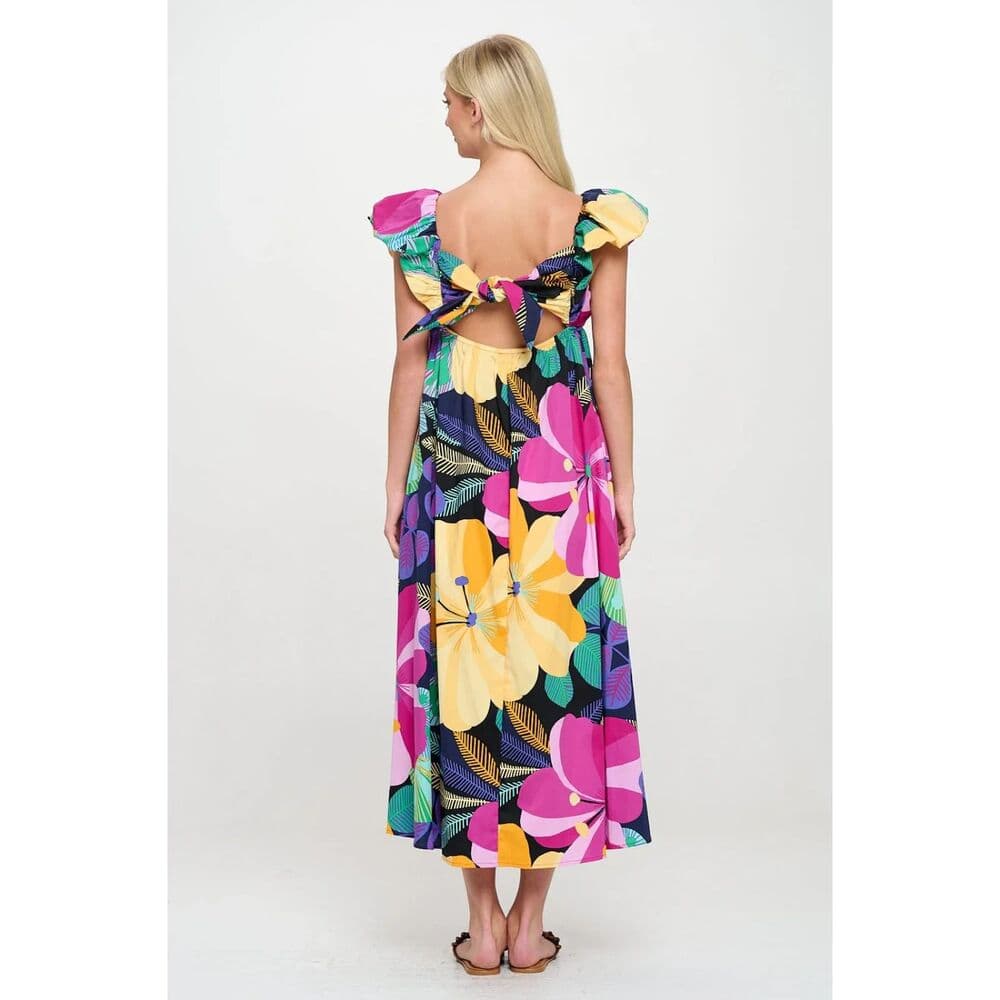 Lola Tropical Floral Ruffle Dress - Thumbnail 3