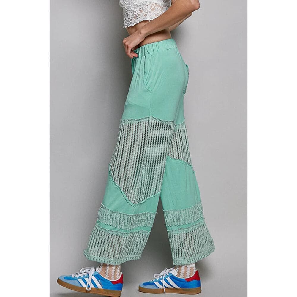 POL Luna Mesh Palooza Pants - Electric Blue - Thumbnail 4