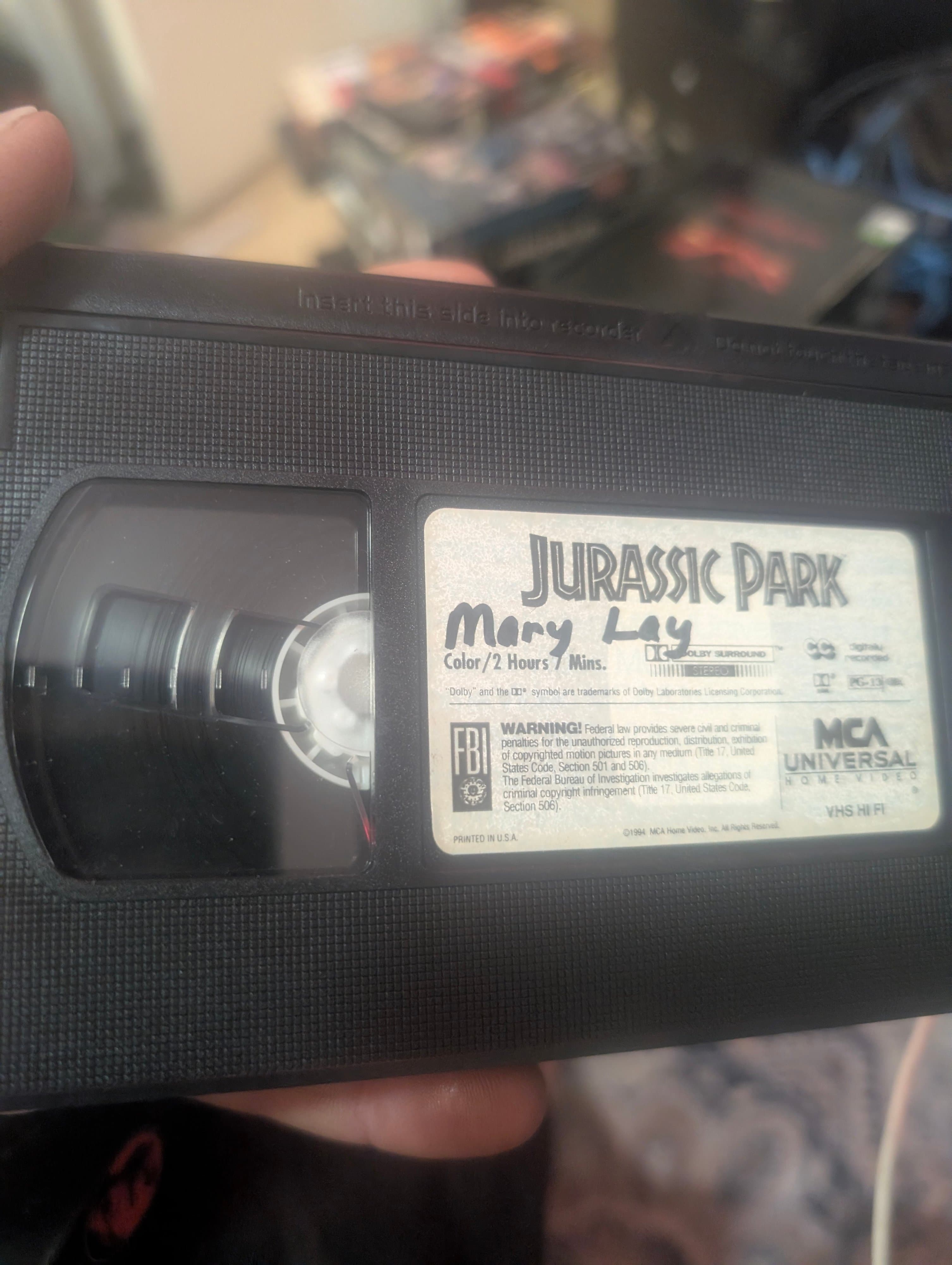 Jurassic Park VHS Steven Spielberg Film - Thumbnail 2