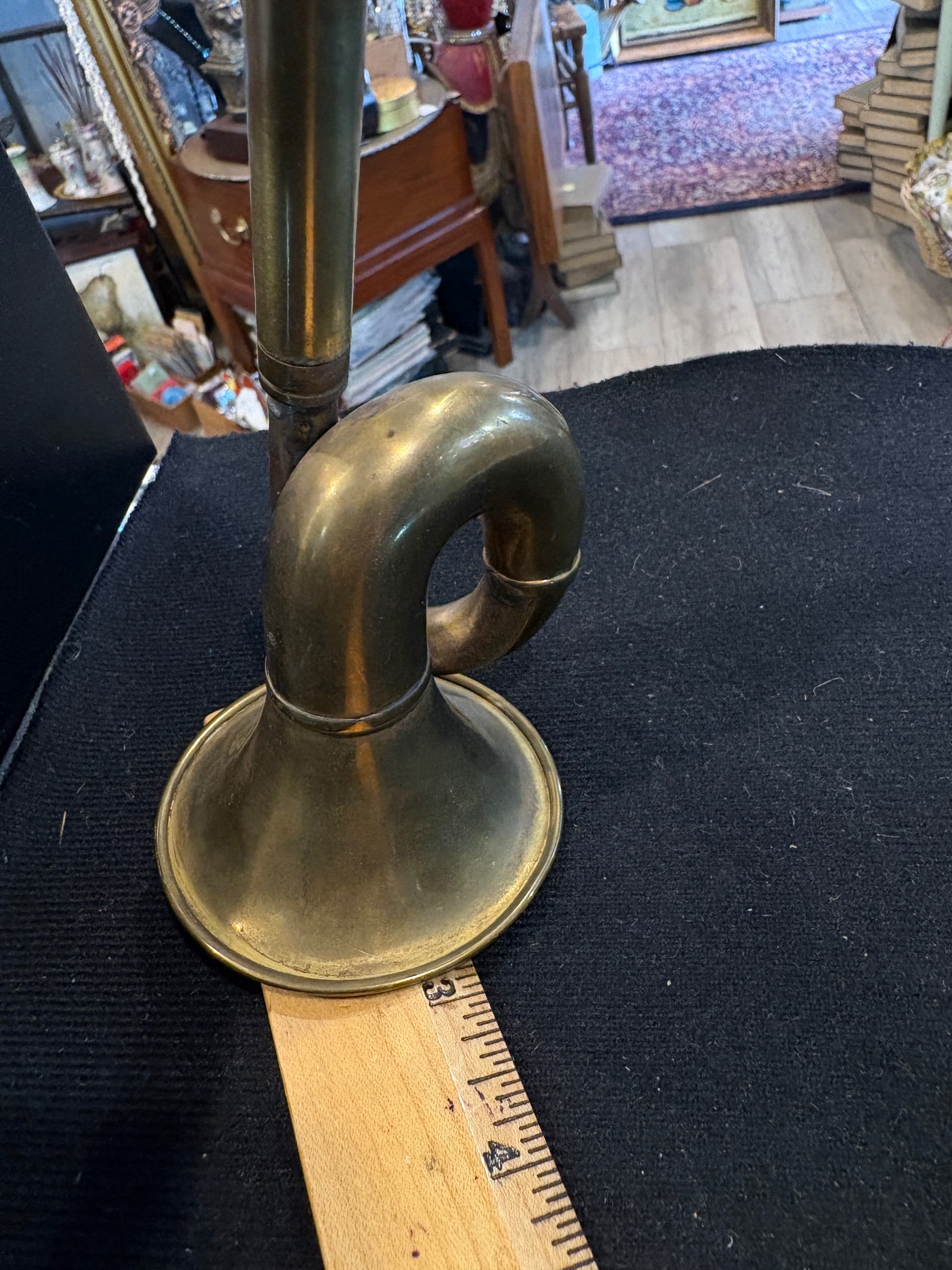 Vintage Brass Automobile Bulb Horn Trumpet — AS IS (941) - Regular - Thumbnail 7