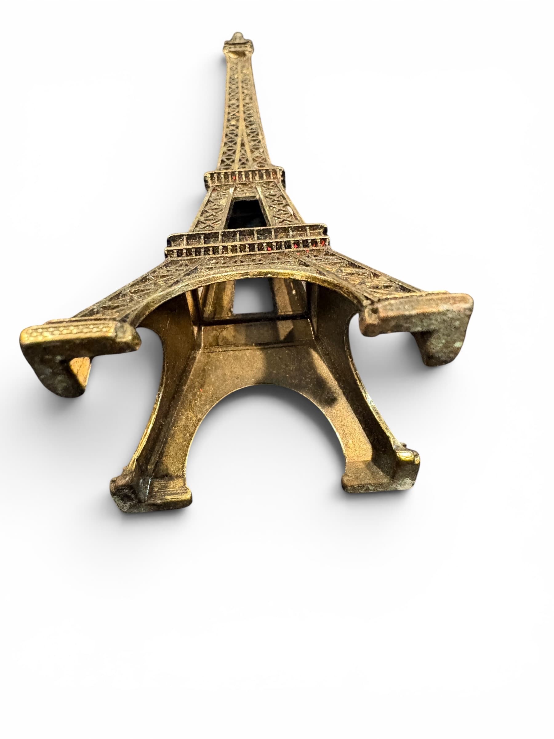 Eiffel Tower souvenir figurine, bronze-tone spelter/white metal, approx. 4” - Regular - Thumbnail 2