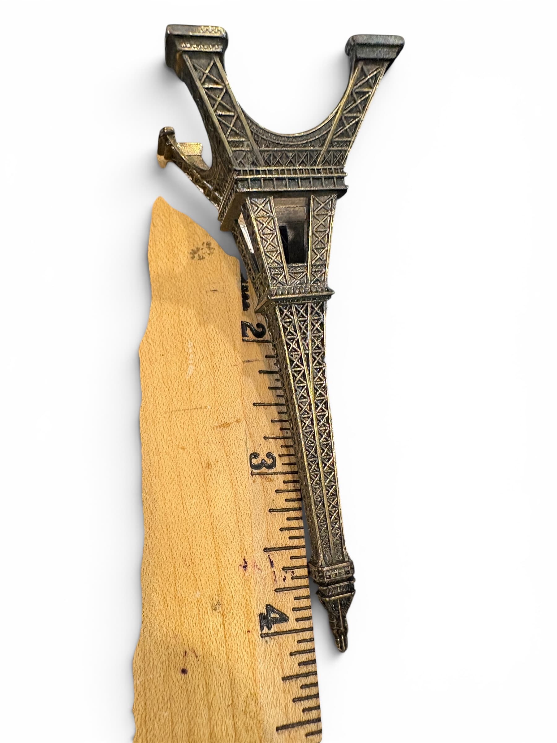 Eiffel Tower souvenir figurine, bronze-tone spelter/white metal, approx. 4” - Regular - Thumbnail 4