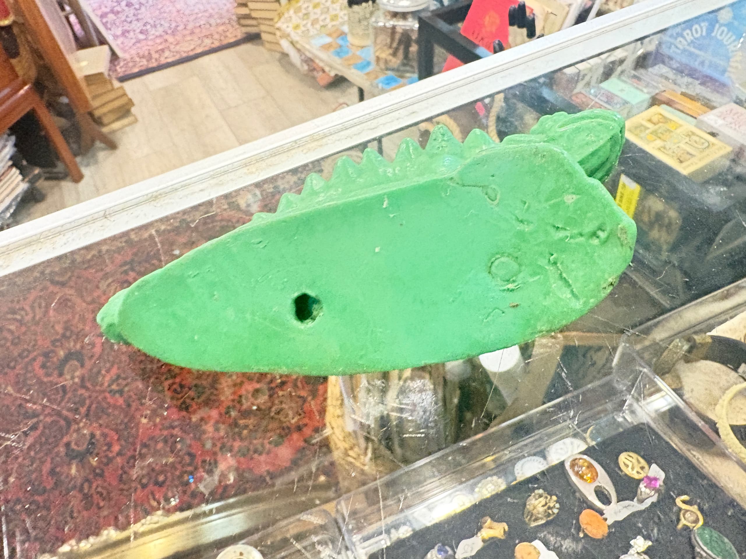 Vintage Green Plastic Ankylosaurus Dinosaur Toy Figure (1205) - Regular - Thumbnail 2