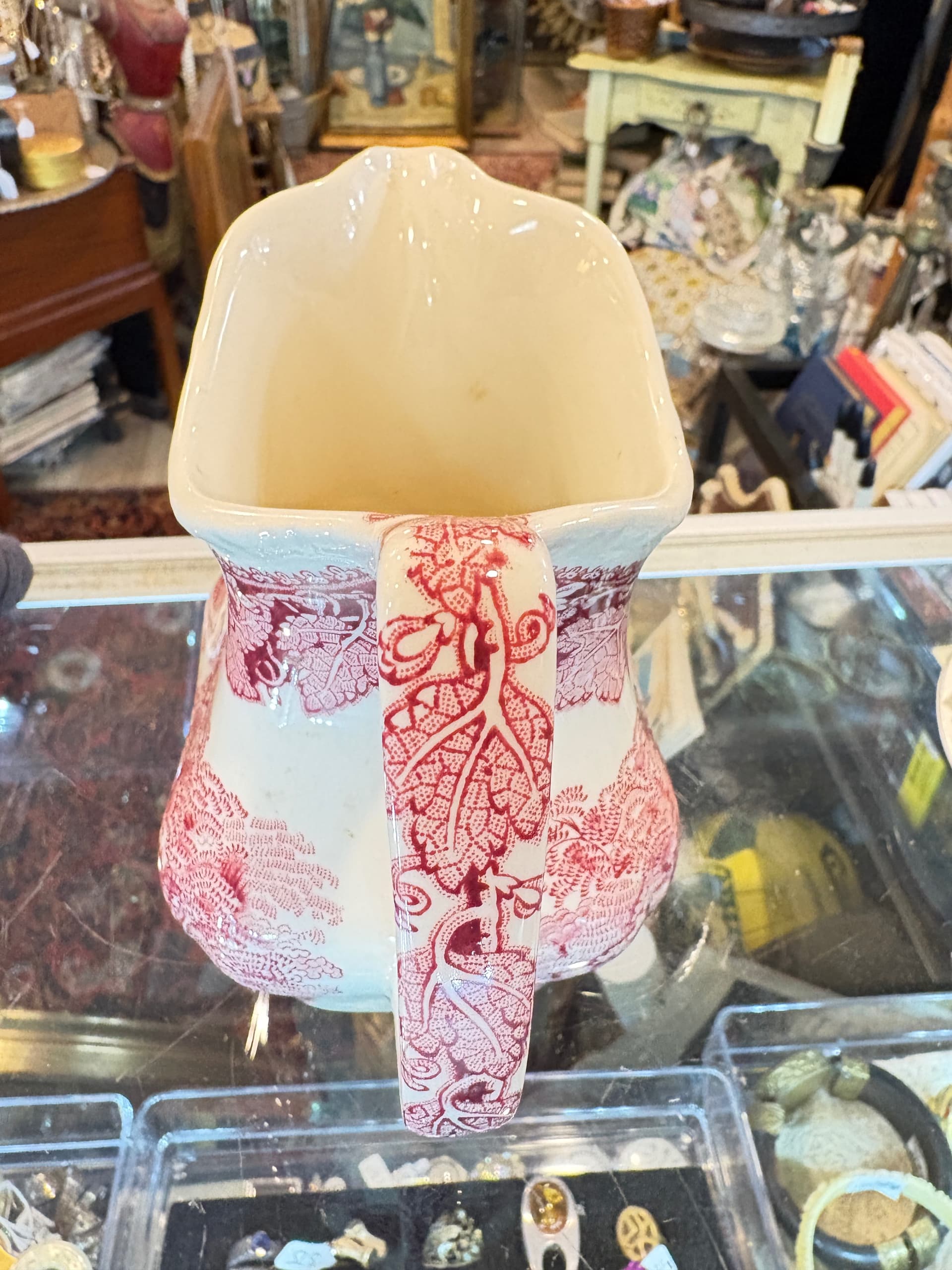 Vintage Franciscan Pink Vista Ironstone Pitcher 8-9” English Transferware Jug - Regular - Thumbnail 4