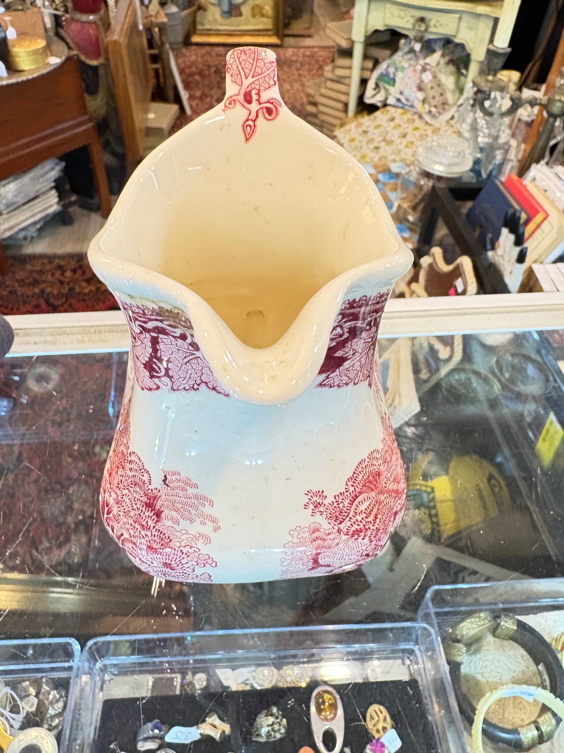 Vintage Franciscan Pink Vista Ironstone Pitcher 8-9” English Transferware Jug - Regular - Thumbnail 5