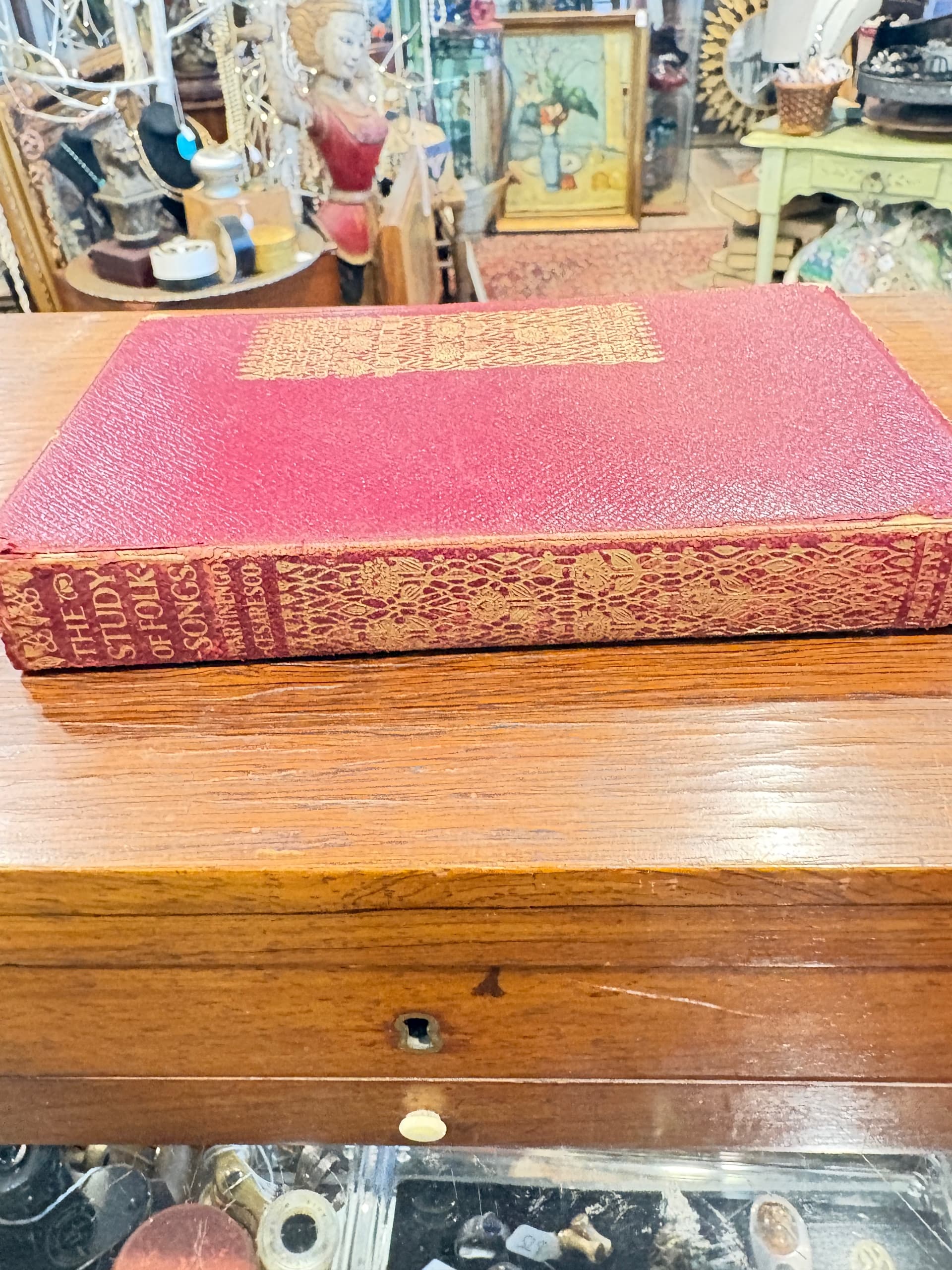 Antique Everyman’s Library Folk-Songs Essays Red Gilt Cloth (941) - Regular - Thumbnail 2
