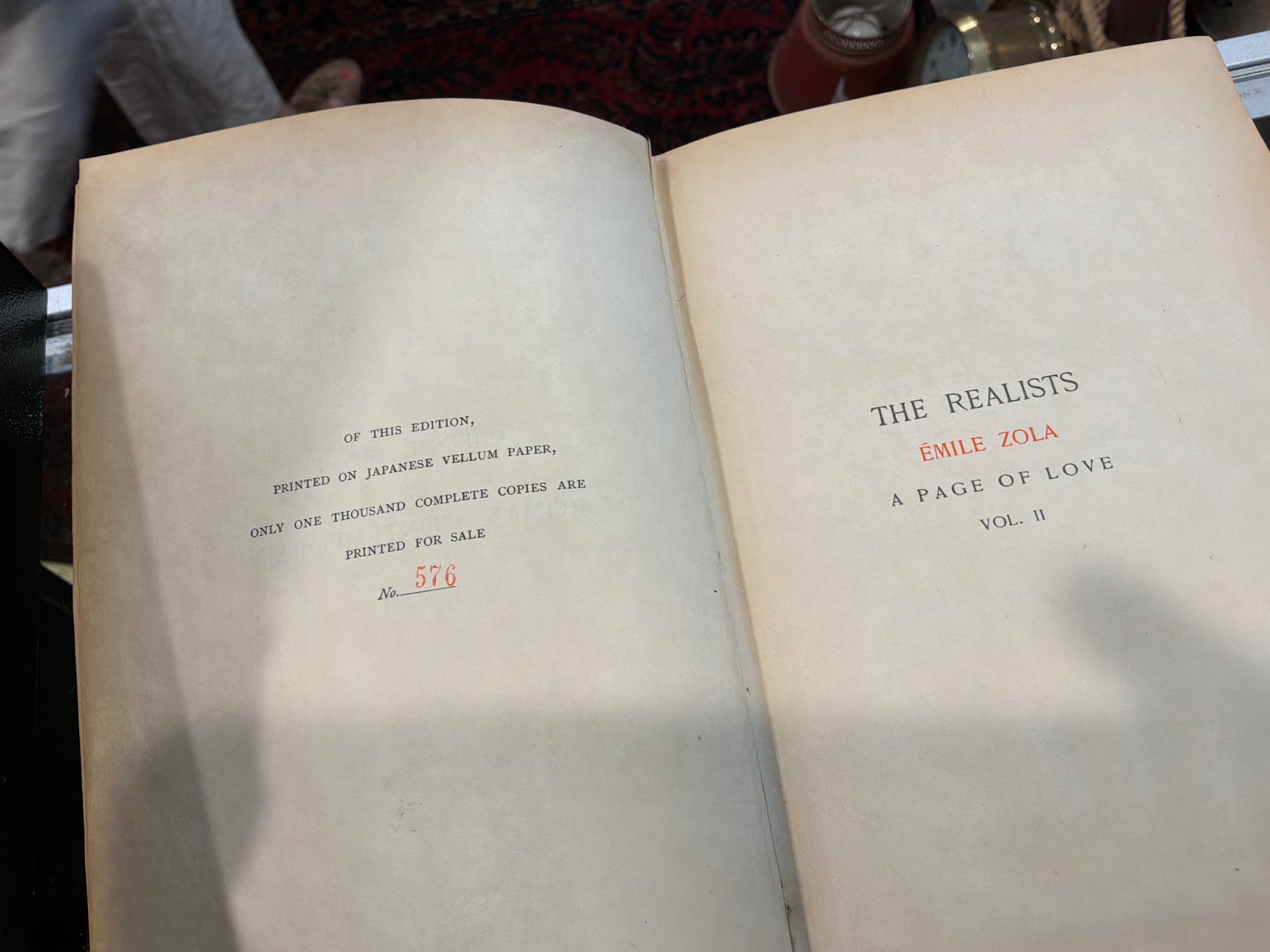 Antique 1884 Emile Zola “A Page of Love” Vol II Limited Edition No. 576/1000 Japanese Vellum Leather Bound Illustrated Book - Regular - Thumbnail 8