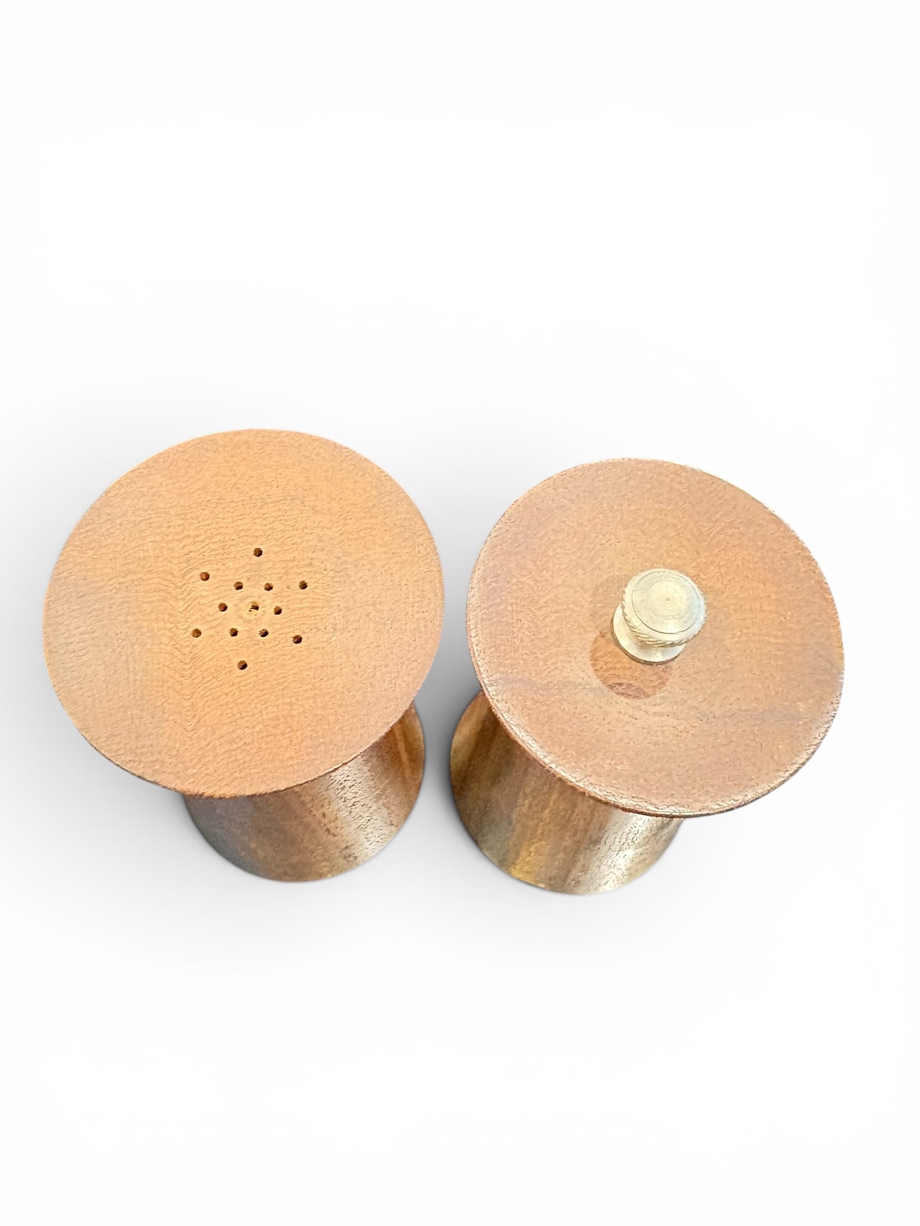 Mid-Century Italian Teak Salt & Pepper Shaker Set (1205) - Regular - Thumbnail 2